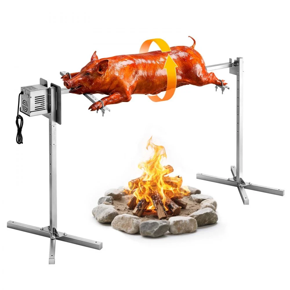 Summer Sale
VEVOR Rotisserie Grill, AC120V 8 Level Height Electric Rotisserie Grill Kit, BBQ Grills Rotisseries Kit with 88 lbs Load Capacity, 38W Motor, Stainless Steel Automatic Grilling Kits for Parties