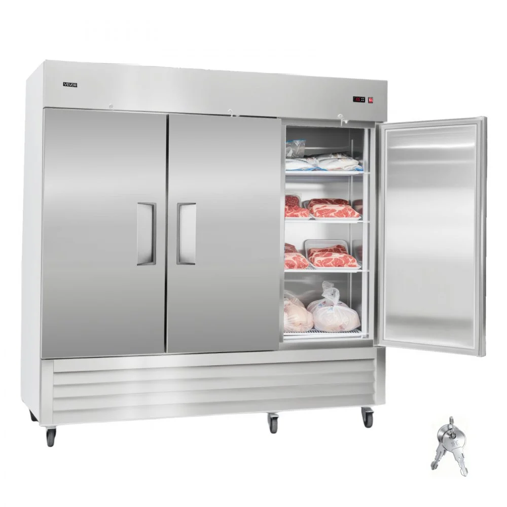 Summer Sale
VEVOR Commercial Freezer, 32.2 in Width Reach In Upright-Freezer Three Door, 66.9 Cu.ft Auto-Defrost Stainless Steel Freezer with 12 Adjustable Shelves, -11 to 14℉ Temp Control, LED Light, 4 Wheels