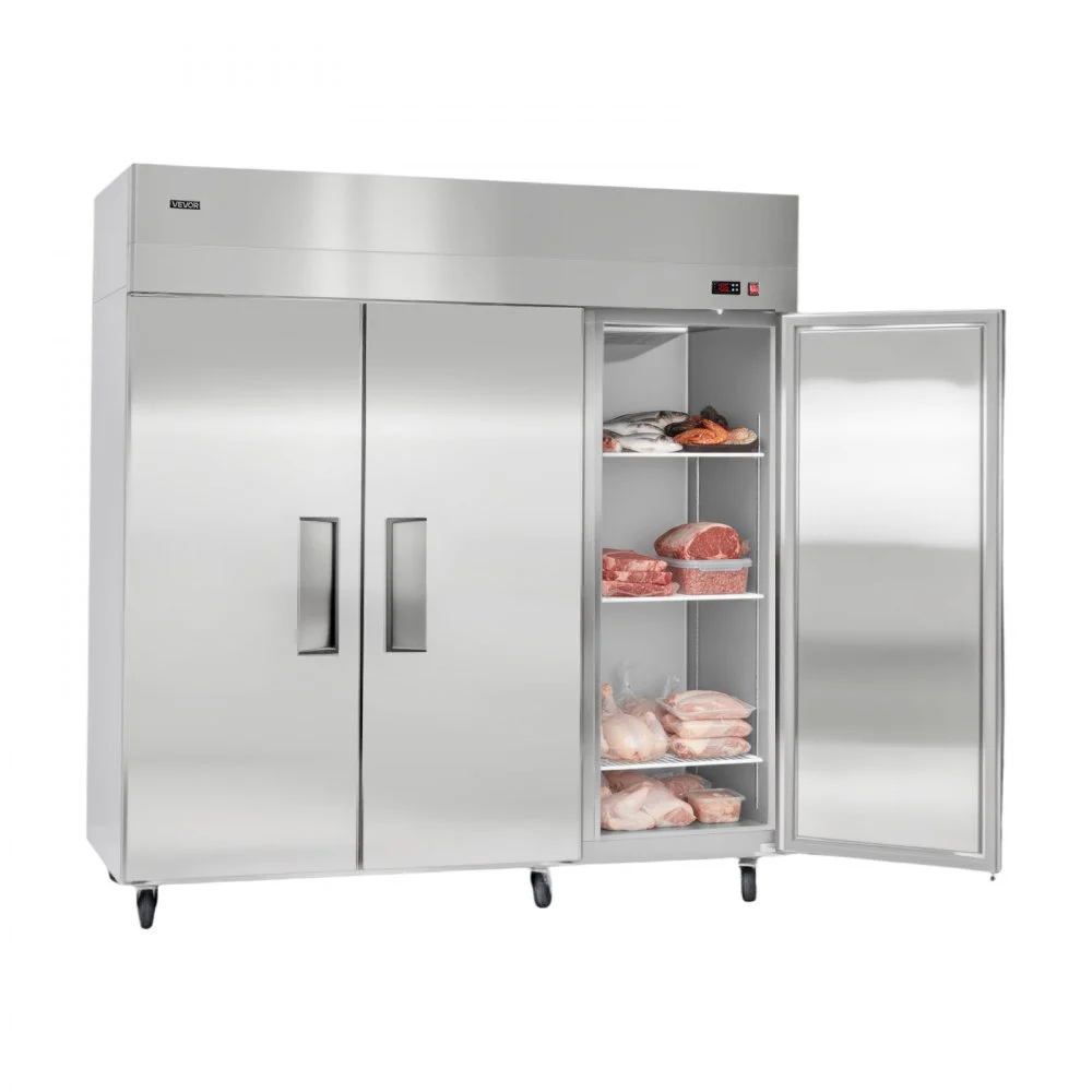 Summer Sale
VEVOR Commercial Freezer, 71.65 in Width Reach In Upright-Freezer Three Door, 50.2 Cu.ft Auto-Defrost Stainless Steel Freezer with 12 Adjustable Shelves, -11 to 14℉ Temp Control, LED Light, 4 Wheels