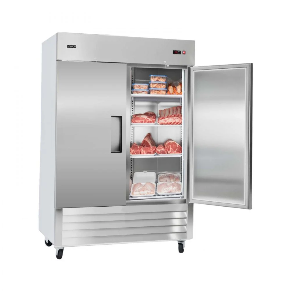 Summer Sale
VEVOR Commercial Freezer, 32.2 in Width Reach In Upright-Freezer Double Door, 43.2 Cu.ft Auto-Defrost Stainless Steel Freezer with 8 Adjustable Shelves, -11 to 14℉ Temp Control, LED Light, 4 Wheels