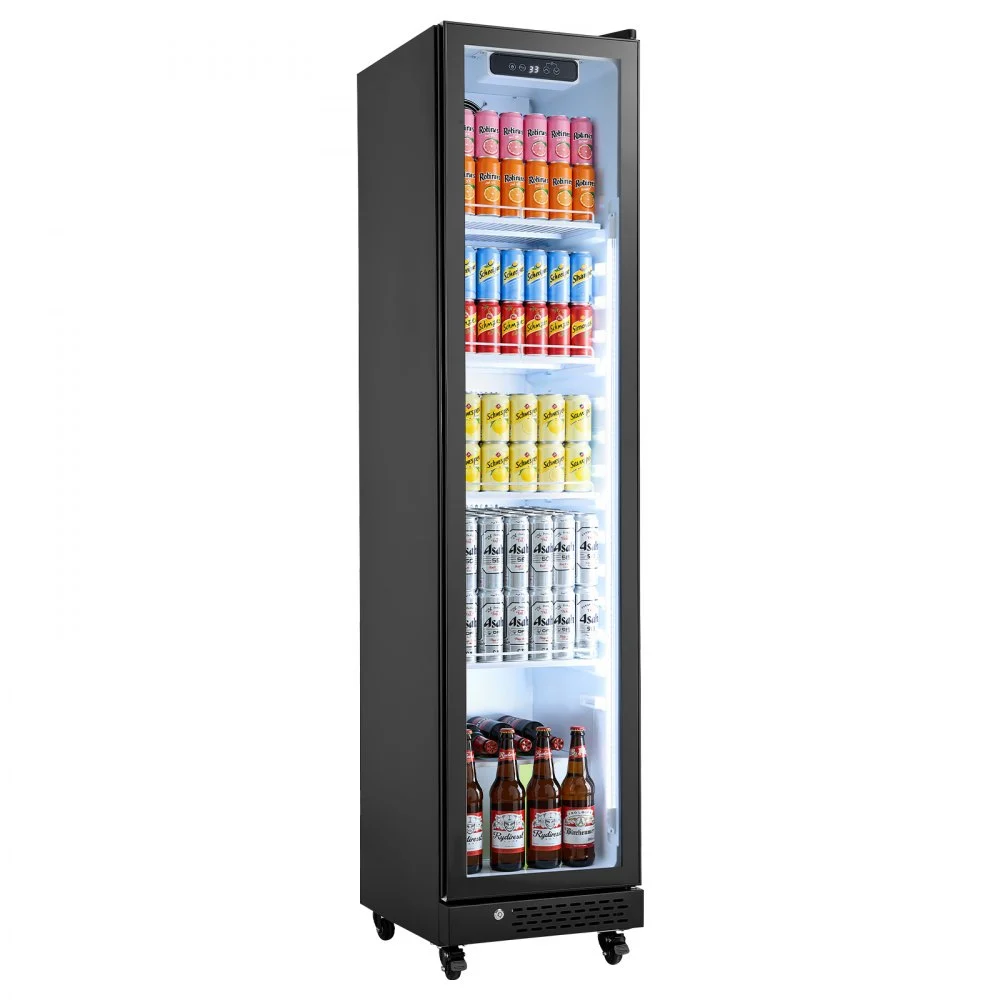 Summer Sale
VEVOR Commercial Merchandiser Refrigerator, 8.3 Cu.Ft / 235 L Glass Door Display Refrigerator, Upright Beverage Cooler Fridge with 5 Adjustable Shelves, Soft LED Light & Casters for Homes Shops Bars
