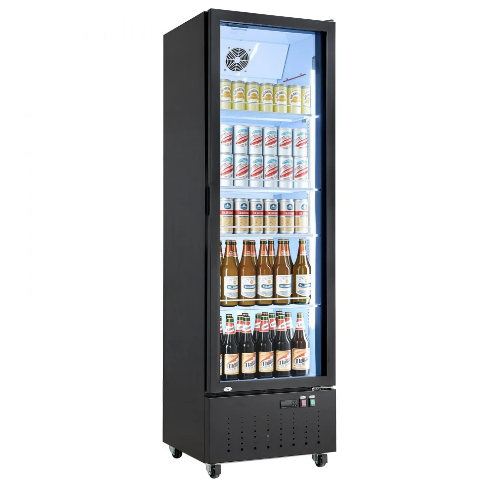 Summer Sale
VEVOR Commercial Merchandiser Refrigerator, 12.7 Cu.Ft / 360 L Glass Door Display Refrigerator, Upright Beverage Cooler Fridge with 4 Adjustable Shelves, Soft LED Light & Casters for Homes Shops Bars