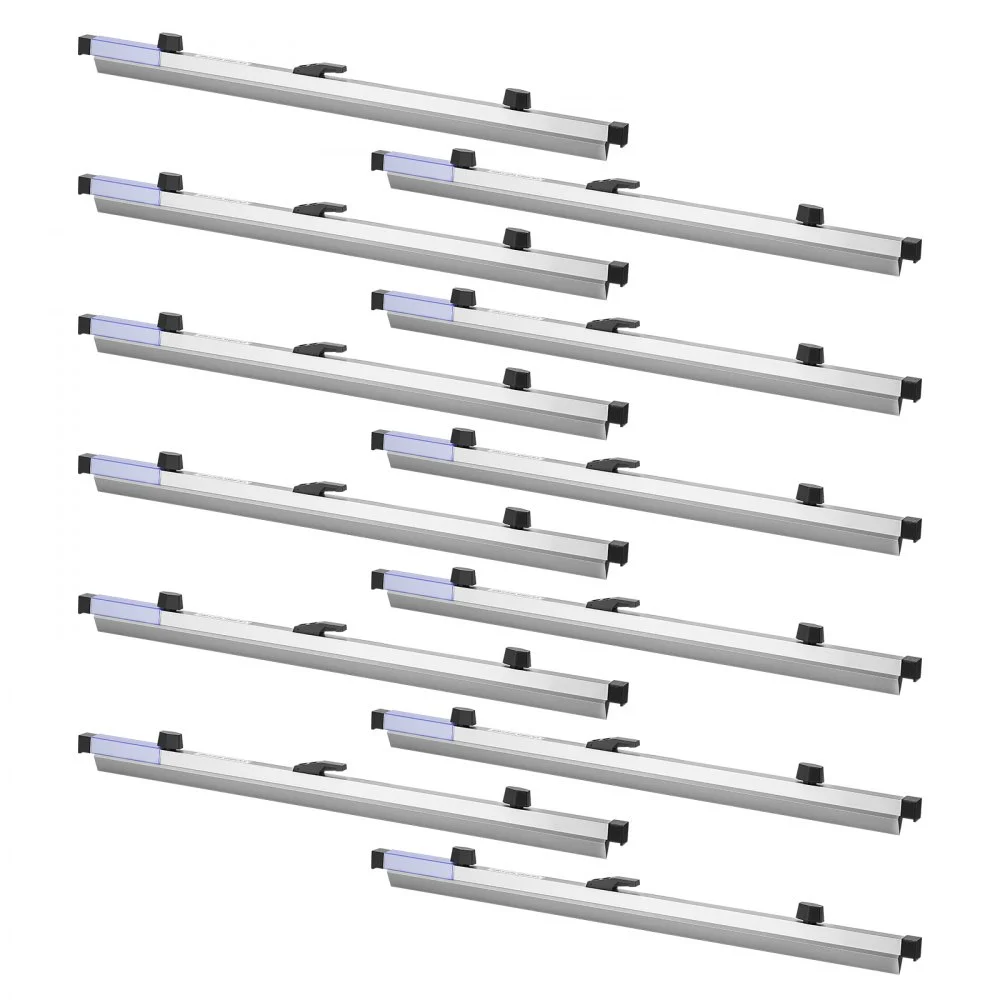VEVOR Blueprint Clamps, 24 Inches, Blueprint Hanging Clips Binding Strips, Aluminum Construction, Document Storage, for Blue Print, Maps, Construction Paper Posters Plans Drawings Arts, Pack of 12