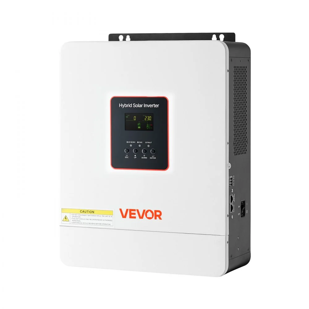Summer Sale
VEVOR 4000W Single-Phase Hybrid Solar Inverter, 24V DC to 230V AC, Pure Sine Wave Power Inverter with Built-in 120A MPPT Solar Controller, WiFi Module, for Lead Acid/Lithium Battery Off-Grid