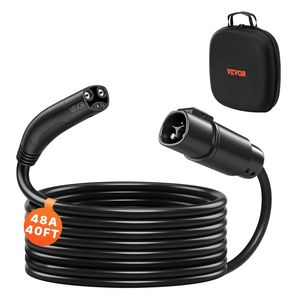 Summer Sale
VEVOR EV Charger Extension Cable for Tesla, 48Amp 40 ft Max 240V 11.52 kW with NACS Plug, EV Extension Cord for Level 1/2 Tesla Mobile/Wall Connector/Destination Charger, Model Y/X/3/S, Carrying Bag