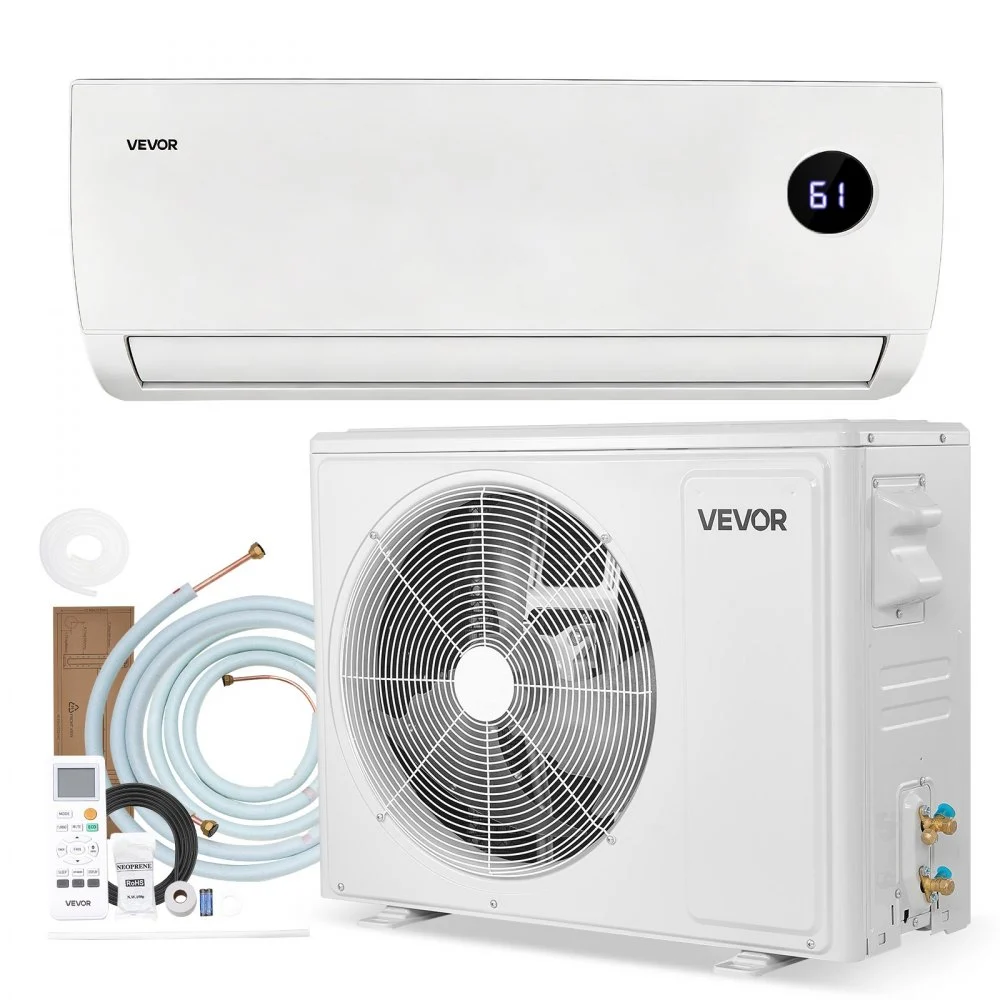 Summer Sale
VEVOR Mini Split Air Conditioner, 12,000 BTU AC / 12,500 BTU Heat, 230V 19 SEER2 High Efficiency Energy Saving, Quiet Inverter System for 750 Sq.Ft Coverage Area, Easy to Maintain, for Home, Office