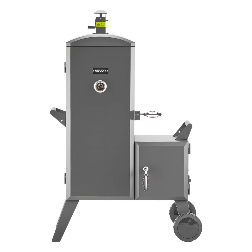 Summer Sale
VEVOR Charcoal Offset Smoker, Heavy-Duty Steel BBQ Offset Smoker with Side Firebox, Movable Outdoor Barbecue Smokers with 6 Adjustable Grates, Thermometer & Air Vents for Backyard Patio Party Cooking