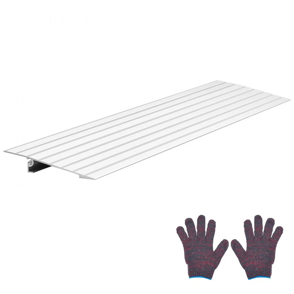 VEVOR Door Threshold Ramp, 1 inch Rise, Aluminum Alloy Threshold Ramp Rated 800 lbs Load Capacity, Handicap Ramps for Home Steps for Wheelchair, Scooters, Power Chairs, Walkers, Bicycle, Tricycle