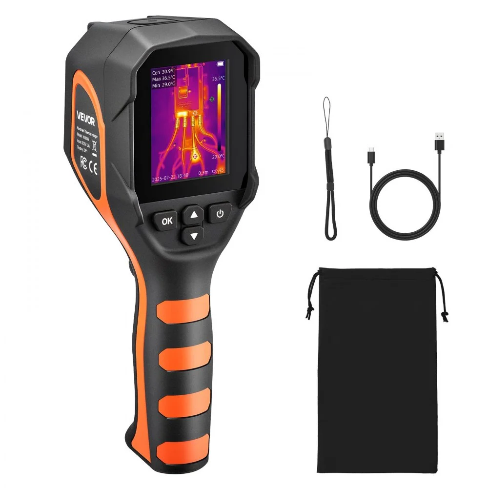 Summer Sale
VEVOR Thermal Camera, 320 x 240 TISR Super Resolution, Thermal Imaging Camera with 2MP Visual Camera, 256 x 192 IR Resolution, 25 HZ Refresh Rate, -4°F to 1022°F, 4 Image Modes & 6 Color Palettes