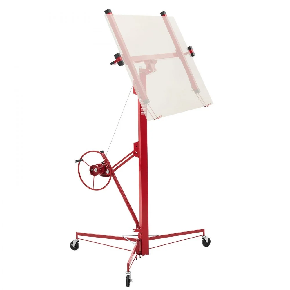 Summer Sale
VEVOR 16ft Drywall Lift, Heavy-Duty 150 lbs Sheetrock Hoist with Adjustable Telescoping Arm, Lockable Wheels, Drywall Lifter Panel Jack Hoist Tools Ideal for Ceiling & Wall Installation (Red)