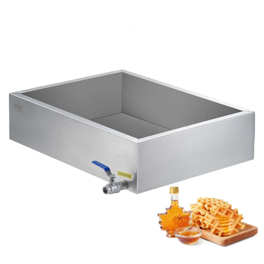 VEVOR Maple Syrup Evaporator Pan, 11.2 Gallon, 162 Cups of 8.8oz Maple Syrup, Flat Evaporator Pan with 1 Valve and 3 Heating Methods, Premium Stainless Steel Maple Syrup Pan for Home, Outdoor