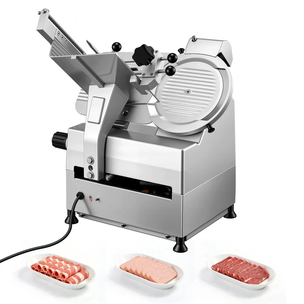 Summer Sale
VEVOR Fully Automatic Meat Slicer, 180W + 370W Commercial Food-Slicer with 10" Carbon Steel Blade, Built-In Sharpener & 0-0.3" Adjustable Thickness for Frozen Meat, Ham, Baguett, Steak