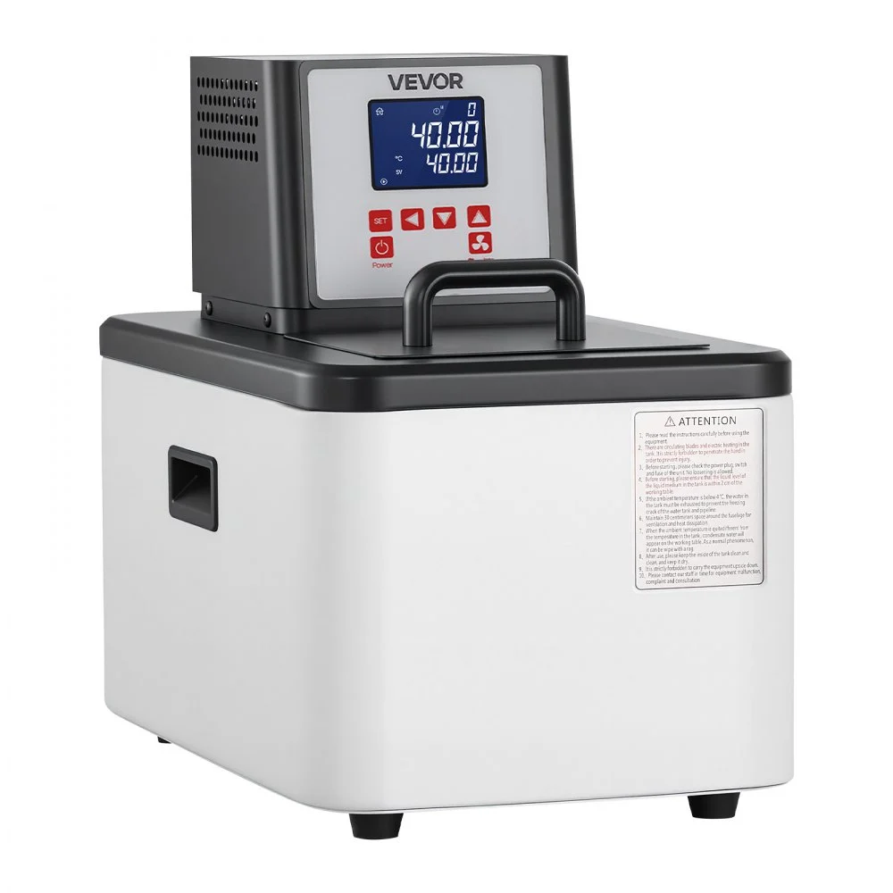 VEVOR Laboratory High-Temperature Circulating Oil Bath, Up to 300℃/572℉, 6 L Lab Constant Temperature Heating Tank, 0.1℃ High Precision, Internal and External Dual Circulation, for Laboratory