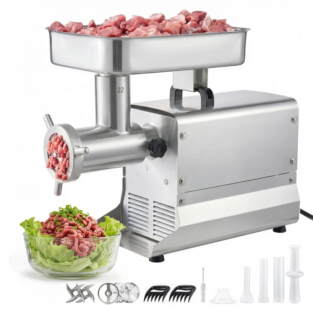 Summer Sale
VEVOR Commercial Meat Grinder, 13 Lbs/Min Capacity, #22 Electric Meat Mincer with 3 Plates, 3 Sausage Stuffing Tubes, 750W/1HP Stainless Steel Sausage Maker for Home Kitchen & Restaurants, ETL Listed