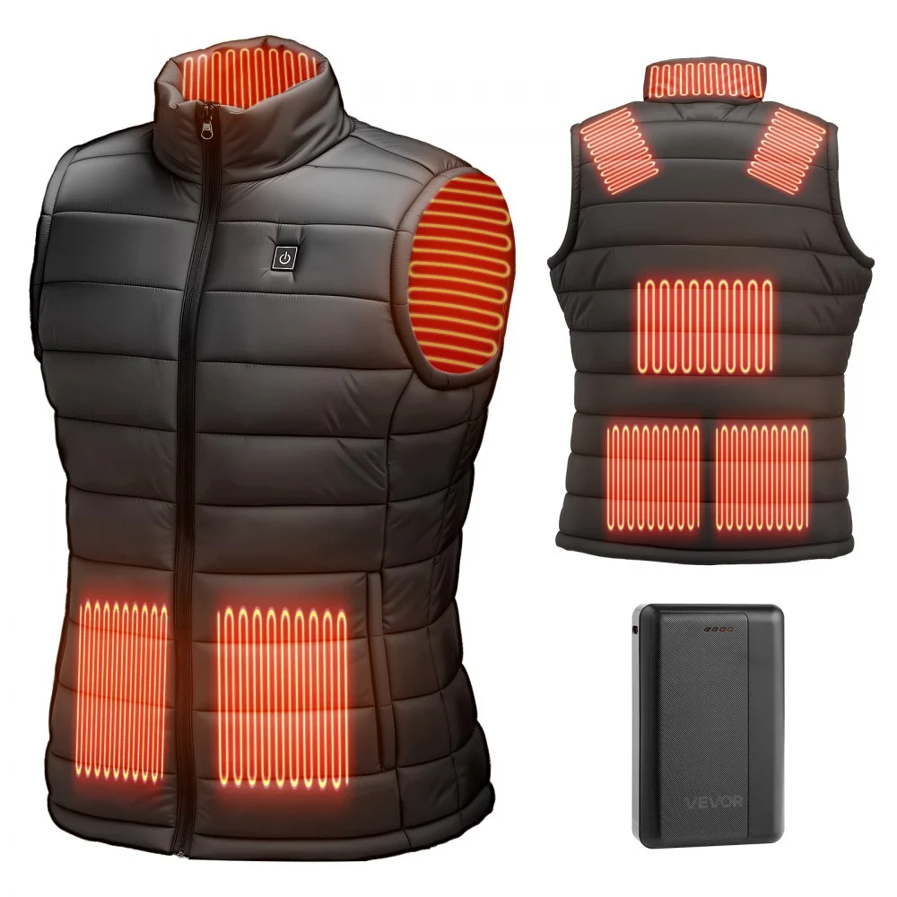 Clearance
VEVOR Heated Vest, Men Electric Heating Vest with 16000 mAh Battery Pack, 8 Heating Zones Lightweight Rechargeable Winter-Vest with 3 Levels, for Outdoor Hiking Camping Fishing Skiing, Size M