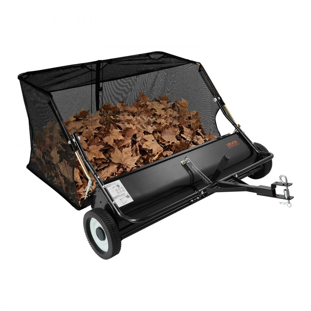 Summer Sale
VEVOR Tow Behind Lawn Sweeper, 48 in Pull Behind Yard Sweeper, 26 cu. ft Hopper Bag Capacity, Leaf & Grass Collector with Dumping Rope, Adjustable Sweeping Height, Garden Sweepers for Lawn Farm