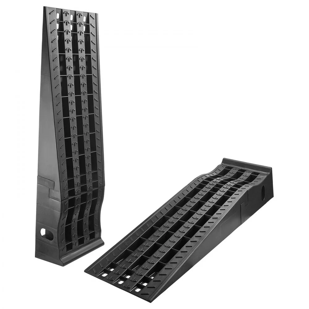 VEVOR Car Ramps, 2 PCS 13000 lbs GVW Capacity, 6.3 in Lift Height, Portable High Profile Car Service Ramps for Home Garage Maintenance and Oil Changes, Heavy Duty for Truck SUV Vehicle Repair, Black