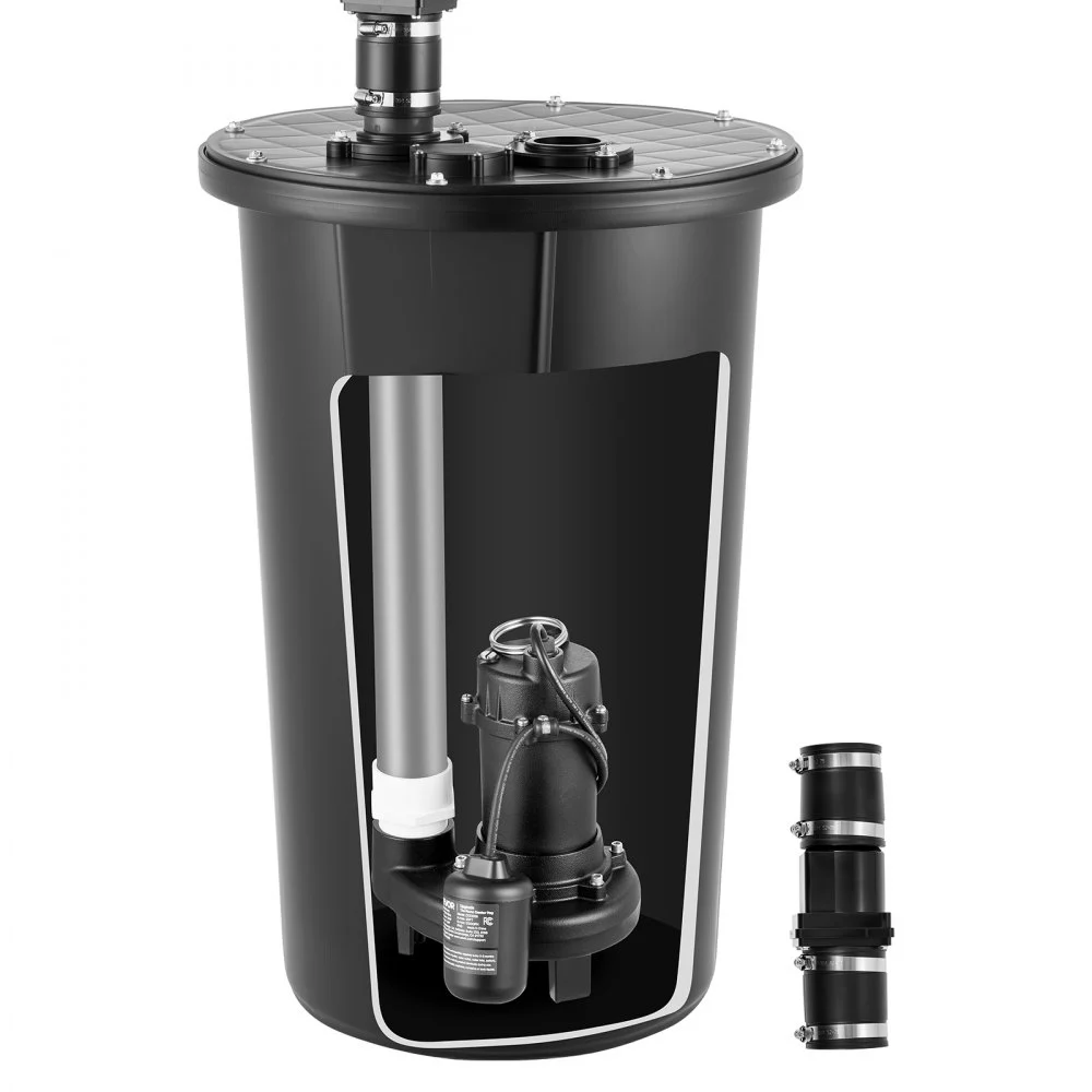 Summer Sale
VEVOR Sewage Grinder System, 1 HP, 5100 GPH Cast Iron Sewage Pump with Basin, Grinding Blade, 120V Automatic Outdoor Water/Seepage Collection and Removal System with Float Switch, 2" Discharge, Black