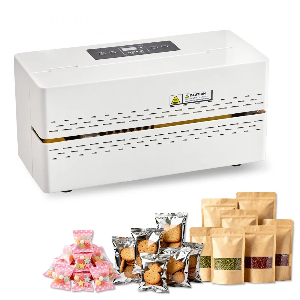 VEVOR Continuous Sealing Machine, 0.32-0.47 in Seal Width, Automatic Continuous Band Sealer with Digital Temperature Control, Automatic Shutdown, Heat Sealing Machine for 0.002-0.0.008 in Plastic Bags