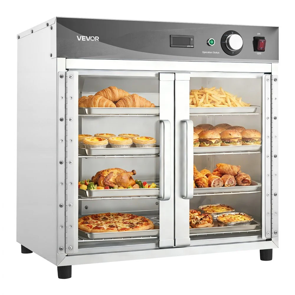 Summer Sale
VEVOR Electric Hot Box Food Warmer, 4-Tier Commercial Warming Cabinet with Water Tray, Glass Door and Adjustable Shelves, Stainless Steel Food Warmer Cabinet, for Restaurant, Kitchen, Pizza, Chicken