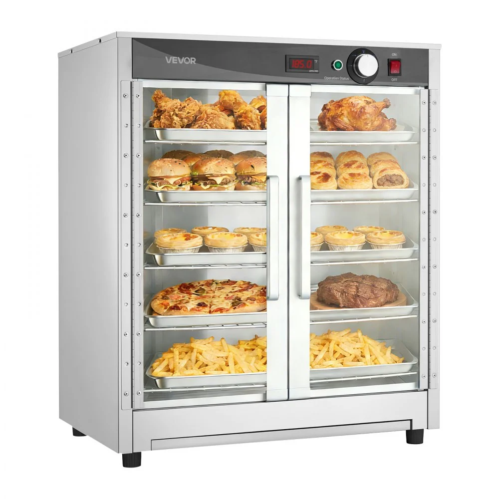 Summer Sale
VEVOR Electric Hot Box Food Warmer, 5-Tier Commercial Warming Cabinet with Water Tray, Double-Door and Adjustable Shelves, Stainless Steel Food Warmer Cabinet, for Restaurant, Kitchen, Pizza, Chicken