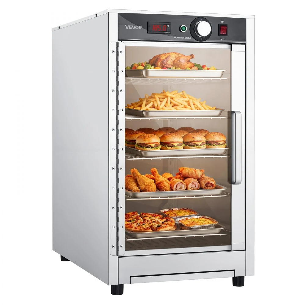 Summer Sale
VEVOR Electric Hot Box Food Warmer, 5-Tier Commercial Warming Cabinet with Water Tray, Glass Door and Adjustable Shelves, Stainless Steel Food Warmer Cabinet, for Restaurant, Kitchen, Pizza, Chicken