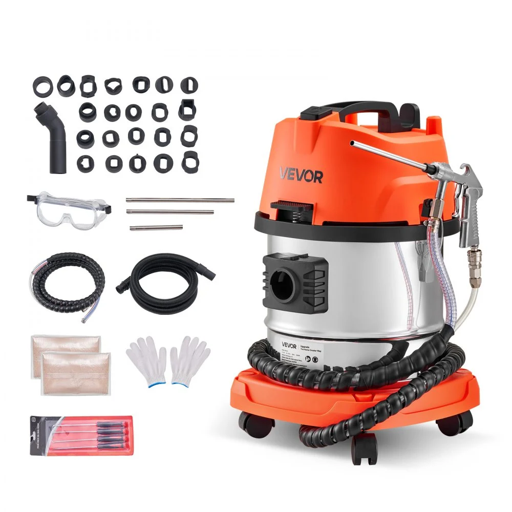 Summer Sale
VEVOR Walnut Blaster Kit for Carbon Cleaning, 1200W Sand Blaster with Built-in Vacuum, Extension Nozzle Sandblaster Gun, and 5.5lbs Walnut Shell for Engine Intake Valve Cleaning - 13L