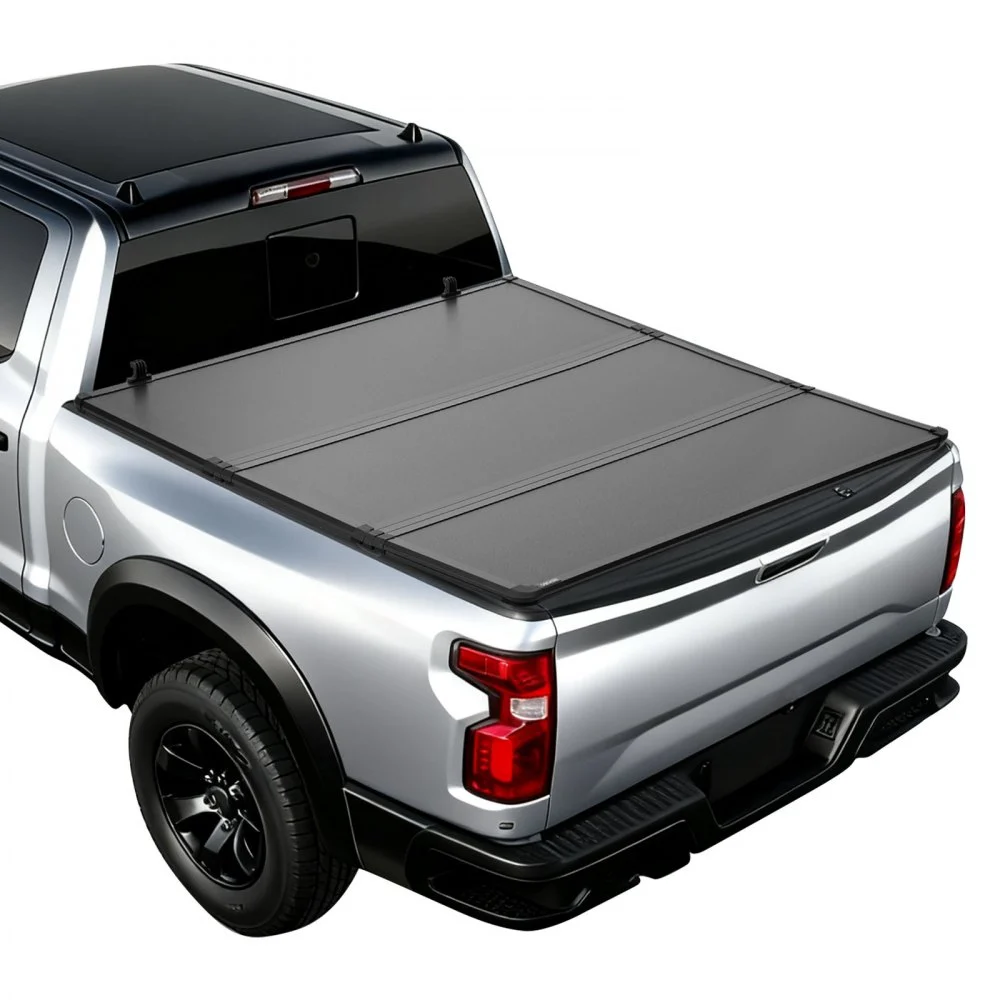 VEVOR Hard Tri-Fold Truck Bed Tonneau Cover, Compatible with 2019-2026 Dodge Ram 1500 (Incl. Classic & New) 6.4 ft (76.3 in) Bed Without Rambox (Not Fit Split Tailgate), Waterproof Folding Truck Cover