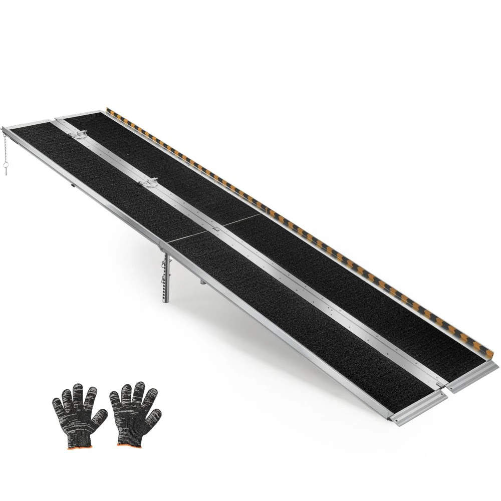 Summer Sale
VEVOR Portable Wheelchair Ramp, 10FT, Non-Slip Aluminum Folding Handicap Ramp for Wheelchair, 800 lbs Capacity, Door Threshold Ramps for Home Steps, Stairs, Entry, Threshold, Doorways, Scooter, Curbs
