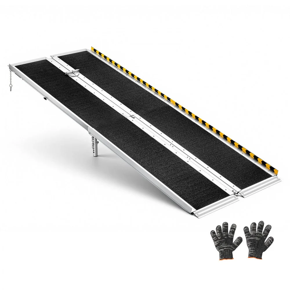 Summer Sale
VEVOR Portable Wheelchair Ramp, 7FT, Non-Slip Aluminum Folding Handicap Ramp for Wheelchair, 800 lbs Capacity, Door Threshold Ramps for Home Steps, Stairs, Entry, Threshold, Doorways, Scooter, Curbs