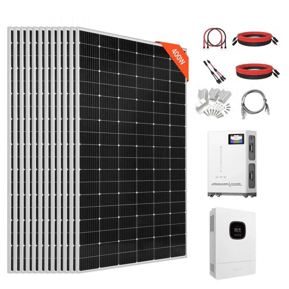 Summer Sale
VEVOR 4800W 48V Complete Solar Power Kit, 12*400W Monocrystalline Solar Panels + 51.2V 300Ah LiFePO₄ Battery + 48V 10KW Hybrid Inverter, Super High Output Off-Grid Solar Kit for Large House Shed Farm