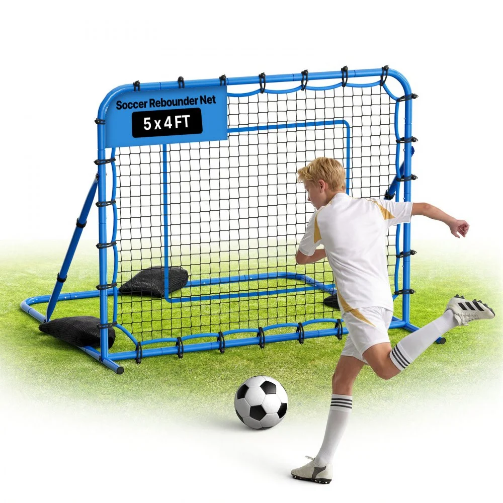 Summer Sale
VEVOR Soccer Rebounder Net, Quick-Switch Angle Soccer Goal Rebounder for Control, Passing Practice, Heavy-Duty Iron Frame & PE Net, Easy Setup Ball Training Aids & Equipment for Teens&Adults,5 x 4 ft