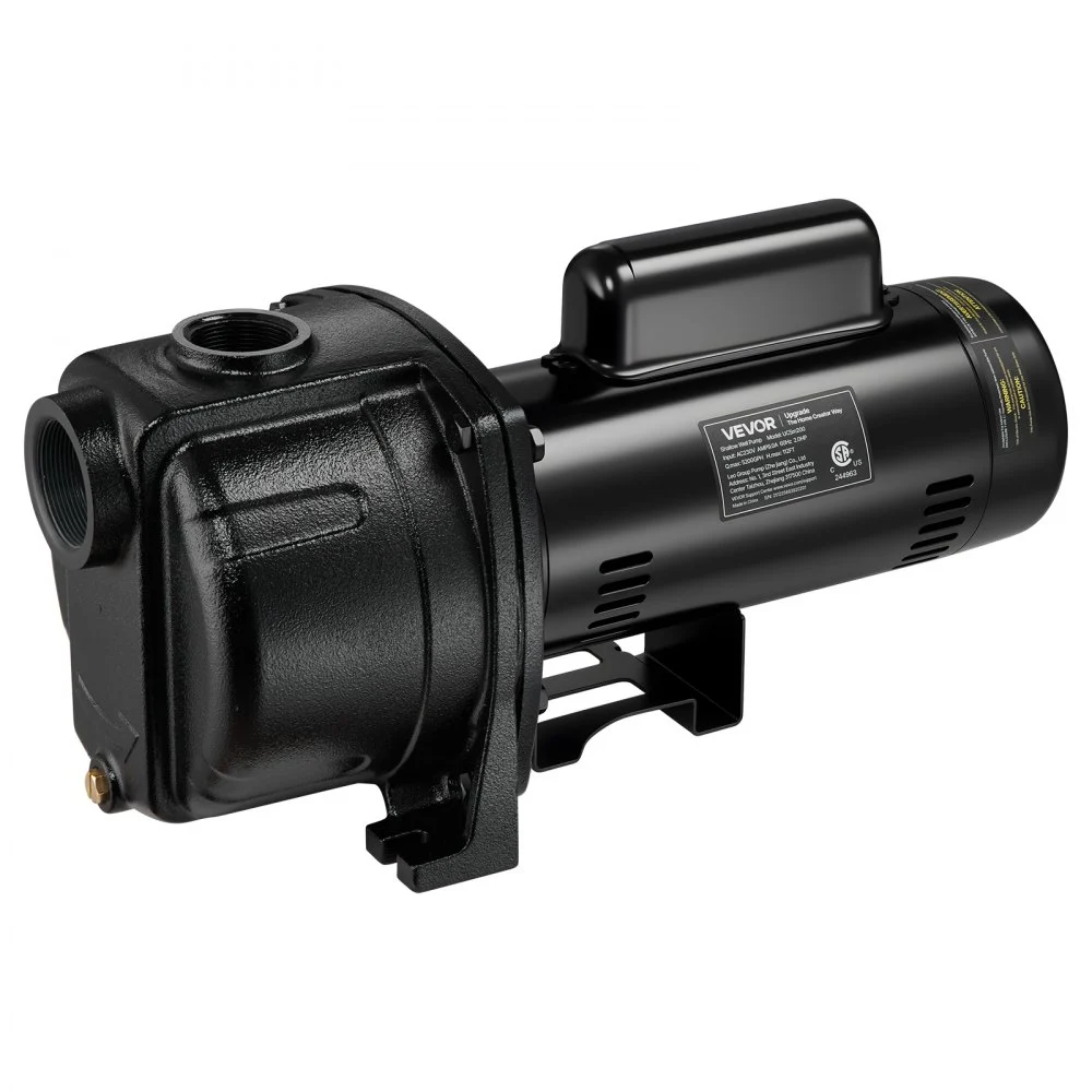 Summer Sale
VEVOR 2 HP Shallow Well Jet Pump, 230 Volt, 5200 GPH Cast Iron Well Jet Pump, with 112 ft Max Head Lift, Check Valve, Thermal Protection, Automatic On/Off, for Garden Irrigation Lawn Sprinkler System