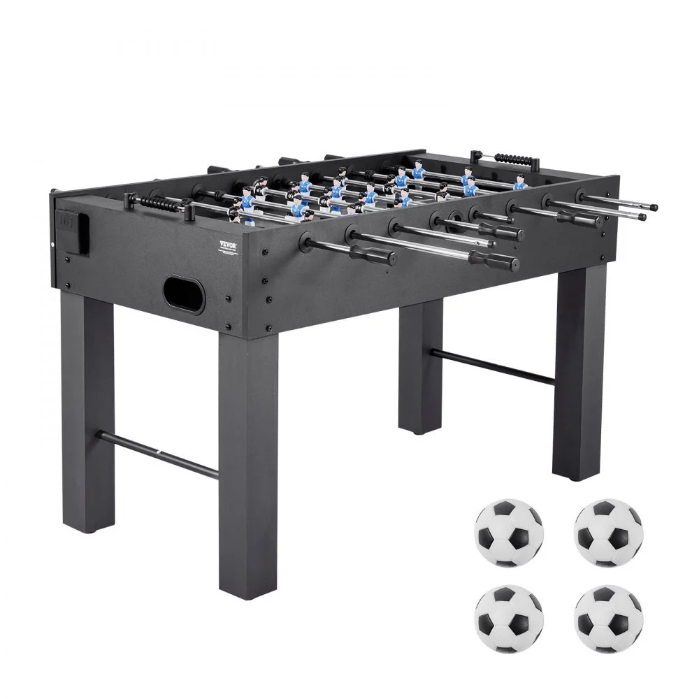 VEVOR Foosball Table, 55 inch Standard Size Table, Indoor Full Size Foosball Tables for Home, Family, and Game Room, Durable Soccer Set, Includes 4 Balls, Score Keeper, and 2 Cup Holders