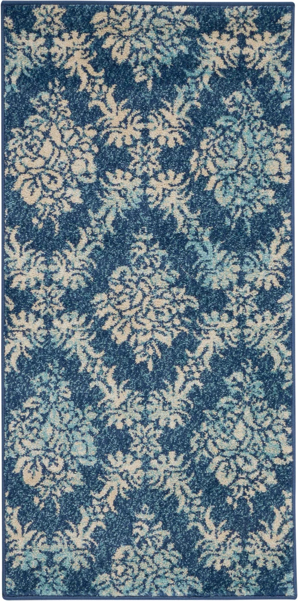 Nourison Tranquil Transitional Navy/Light Blue Area Rug