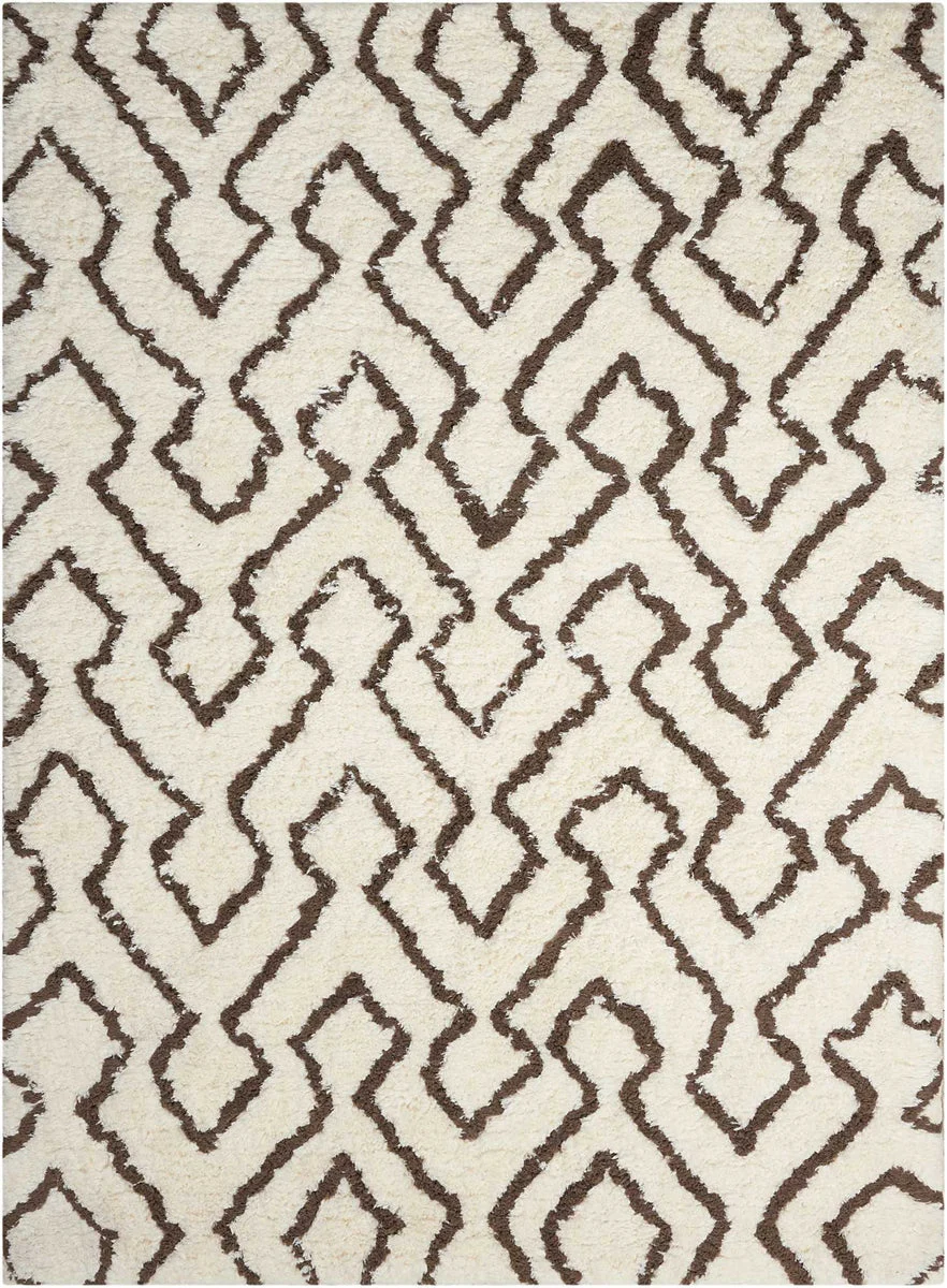 Nourison Galway Contemporary Ivory/Chocolate Area Rug